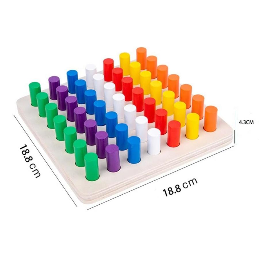 【モンテッソーリ教育】円柱さし　はめ込み円柱　教具 知育玩具 楽天市場】木製 円柱さし 4本セット モンテッソーリ教育に