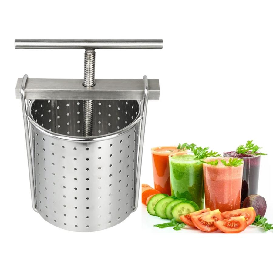 ジューサー 野菜絞り器 手動 果汁しぼり器 野菜脱水 スロー ジューサー グレープフルーツしぼり器 ろ過器 304ステンレス鋼 ??机