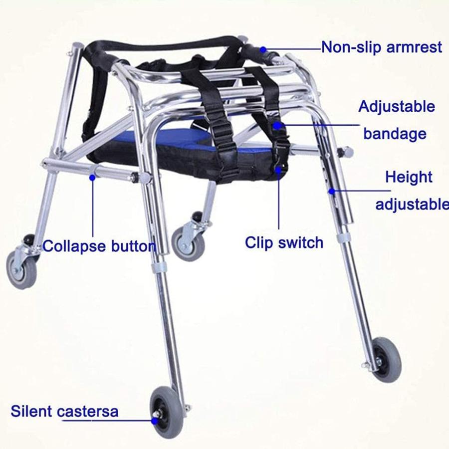 ①PCW歩行器　W1B ジュニア用　背もたれクッション付　屋外用&室内用タイヤ有 ①PCW歩行器 W1B ジュニア用 背もたれクッション付 屋外用&室内