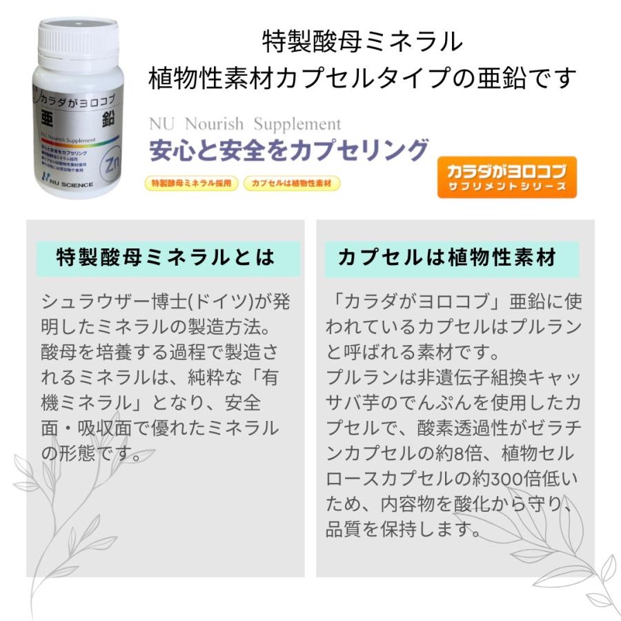 NU SCIENCE ニューサイエンス 亜鉛 3個セット | 安全面・吸収面に優れ 
