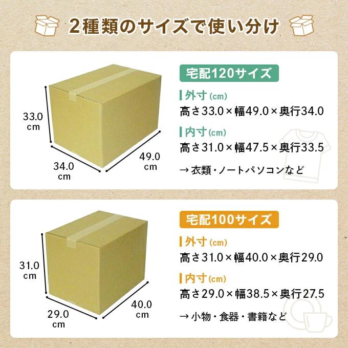 引っ越しセット Lセット 段ボール ダンボール 120 120サイズ 100 100