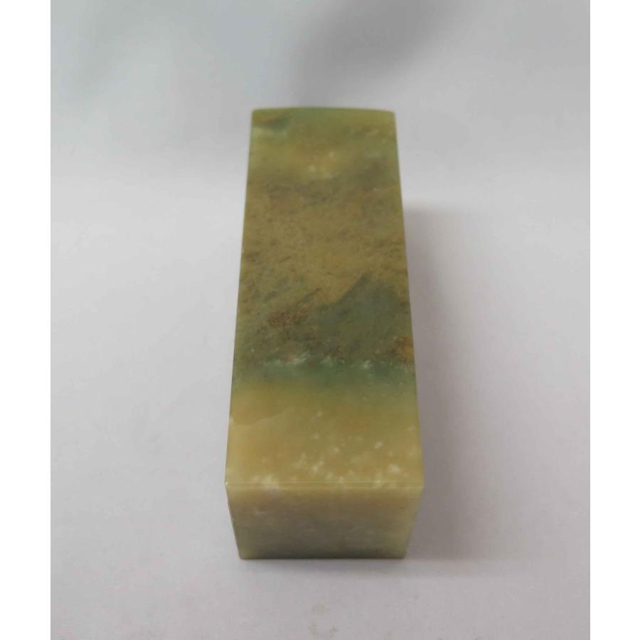 貴重 広東緑石 緑金色 孔雀緑 8本セット 篆刻 印材 貴重 広東緑石 緑