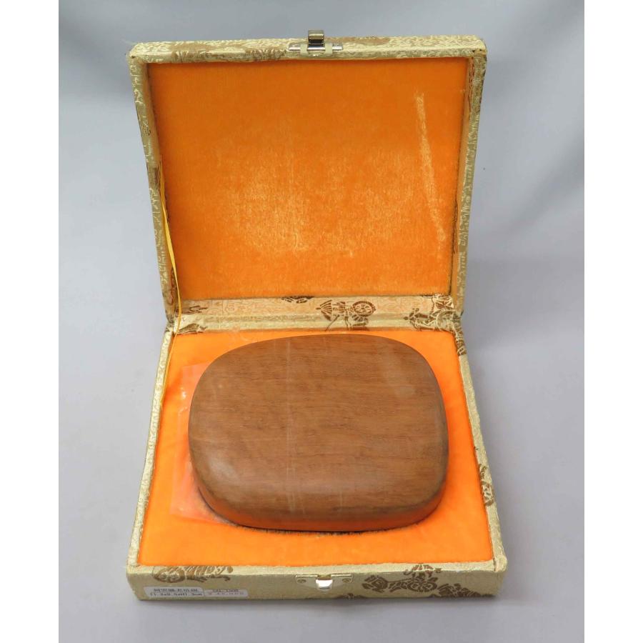 SAL-1308刻雲鳳老坑硯 11.3x9.5xH1.3cm : 華東貿易 中国製書道・篆刻