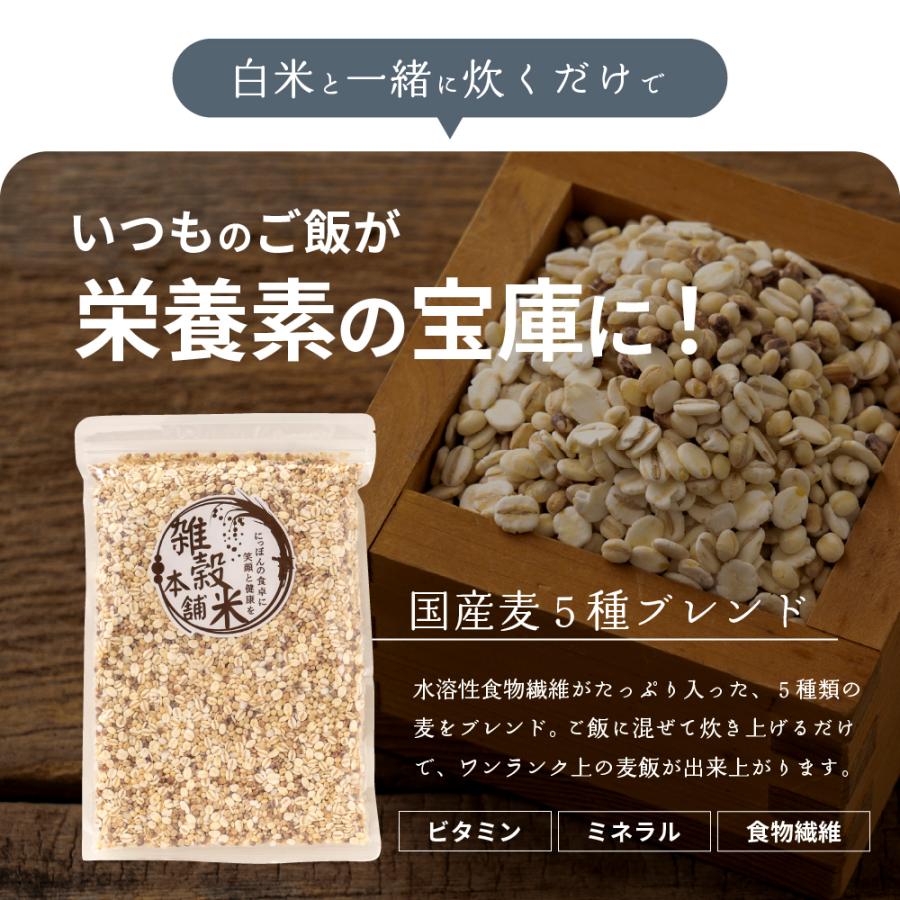 雑穀米本舗 雑穀 雑穀米 国産 麦5種ブレンド 900g(450g×2袋 雑穀米本舗 雑穀 雑穀米 国産 麦5種ブレンド 900g(450g×2袋