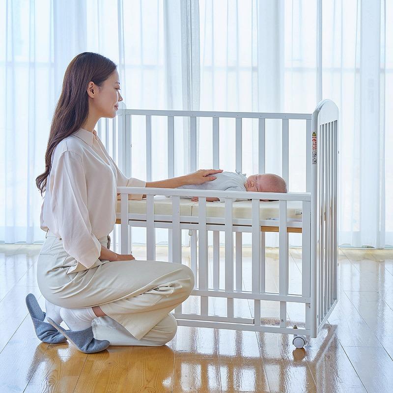 カトージ（KATOJI） ベビーベッド ハイタイプ プチホワイト ミニサイズ