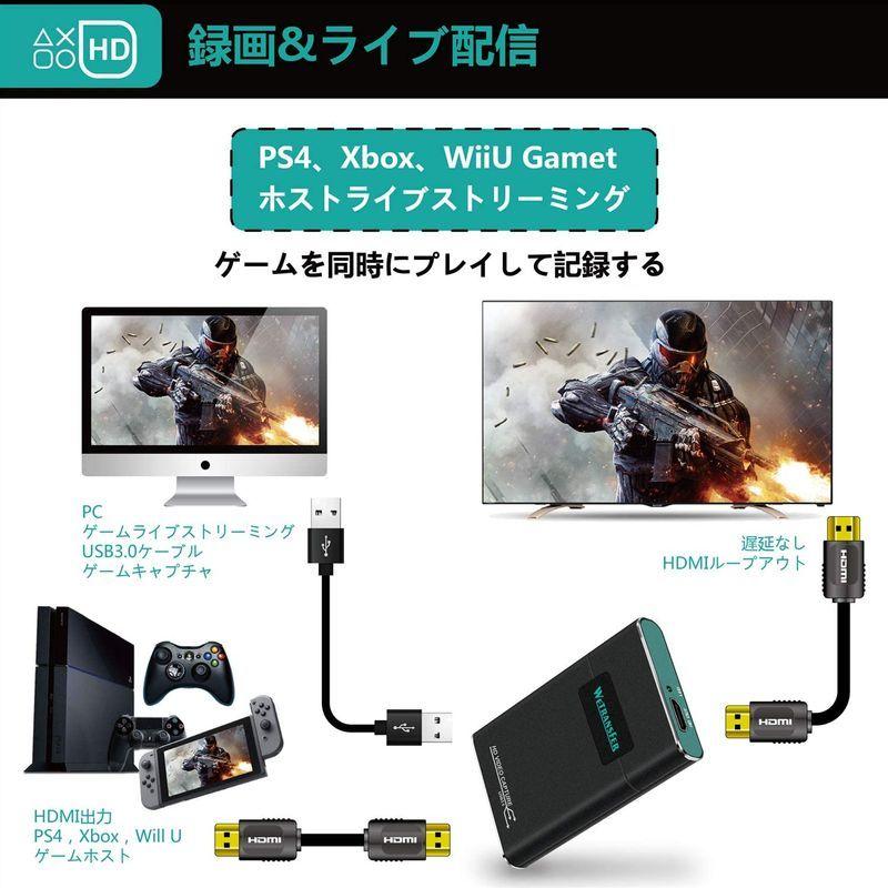 22年最新海外 キャプチャーボード Switch Ps4 Xbox Wii U Ps3 ゲームライブ録画 配信用 Usb 3 0 1080p 60fps H 子機 アダプタ Www We Job Com