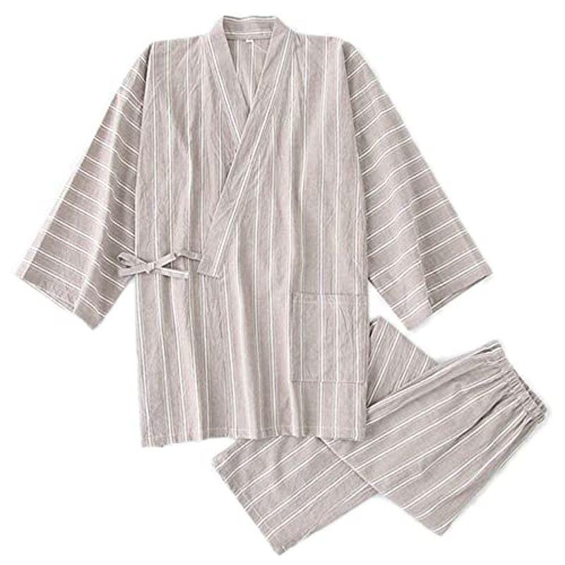 Idohemo パジャマ メンズ 甚平 ルームウェア 男子 綿100 上下セット部屋着 長袖 オシャレ 薄手 春 秋 冬用 カーキ M R1q0635uei メンズファッション Www Dive Sozopol Com