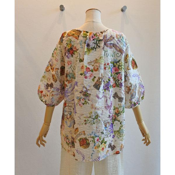 チュニック 20％OFF SALE TUNIC 7分袖パジャマ 80ローンパフサッカー