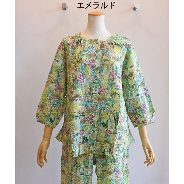 チュニック TUNIC 鴨居羊子 7分袖全開パジャマ 80ローンサッカー