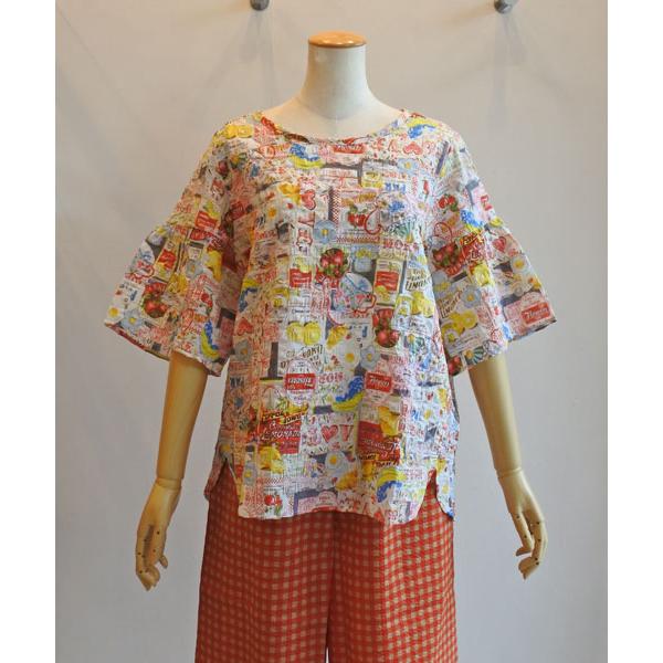 チュニック TUNIC 鴨居羊子 5分袖パジャマ 80ローンサッカー