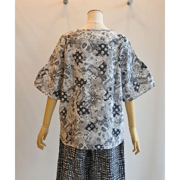 チュニック TUNIC 鴨居羊子 5分袖パジャマ 80ローンサッカー 水玉