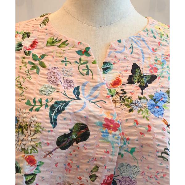チュニック TUNIC 鴨居羊子 Vネックトップスパジャマ 60シルキーローン