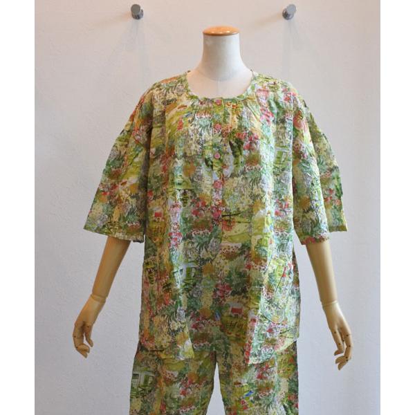 チュニック 20％OFF SALE TUNIC 鴨居羊子 6分袖半開パジャマ 80ローン