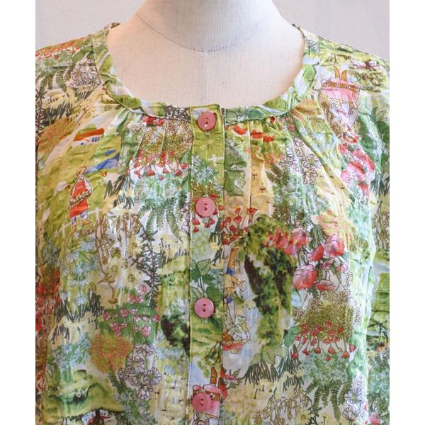 チュニック 20％OFF SALE TUNIC 鴨居羊子 6分袖半開パジャマ 80ローン