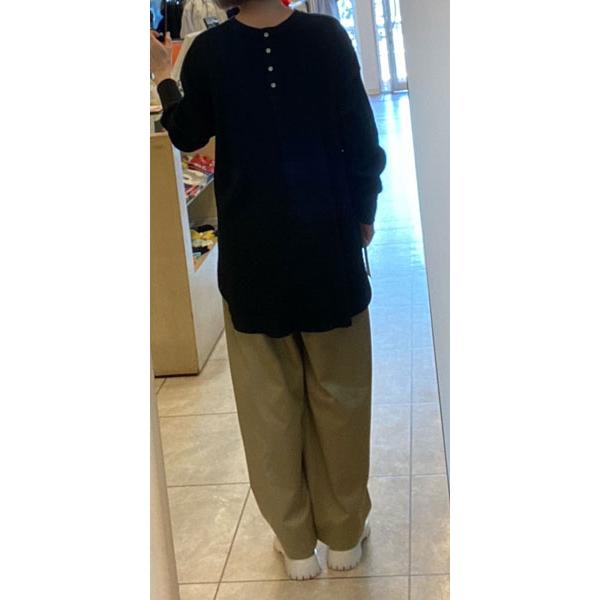 PASSIONE パシオーネ タック入りワイドテーパードパンツ