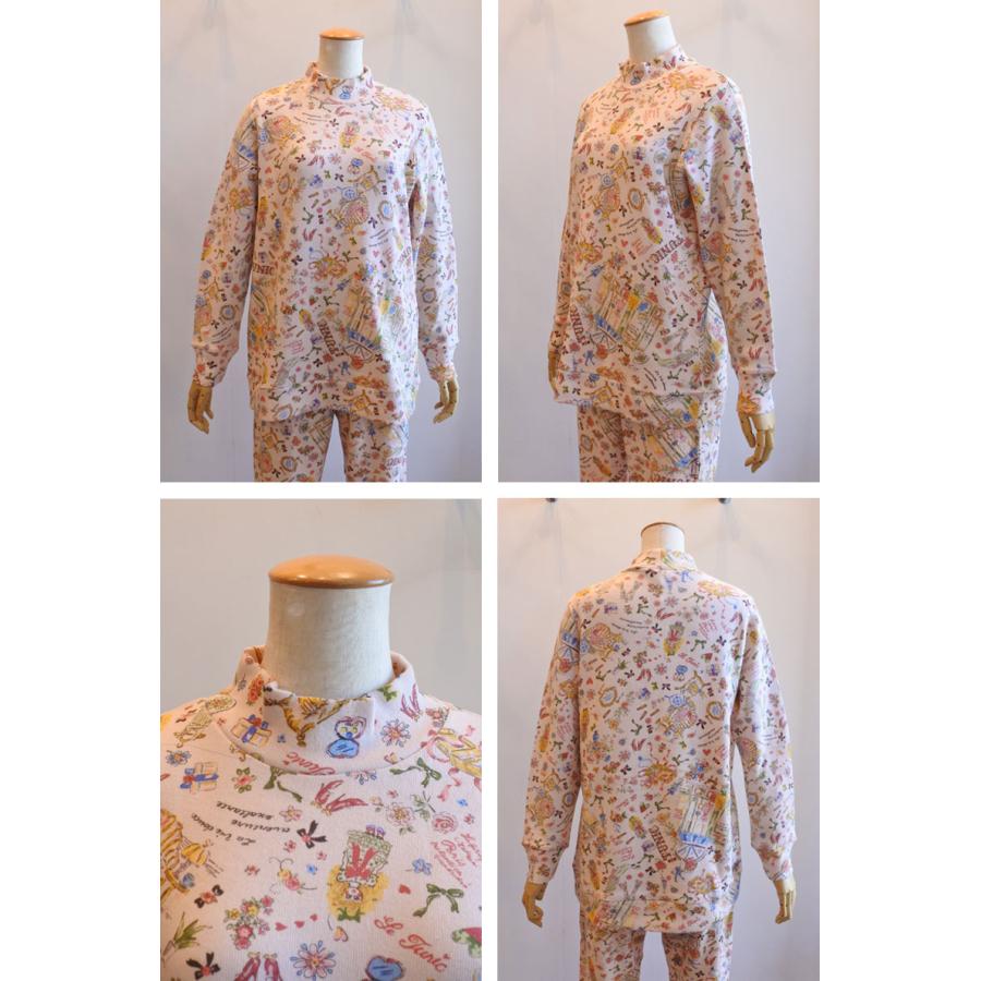 TUNIC 鴨居羊子 花柄 綿 日本製 チュニック 美品 tunic チュニック 鴨居羊子 花柄 カットソー ルームウェア