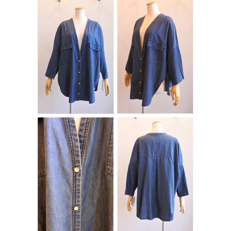 PASSIONE（パシオーネ） 20％OFF オーバーシルエットデニムブラウス 