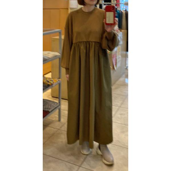 PASSIONE（パシオーネ） 40％OFF SALE 異素材ドッキングワンピース 袖