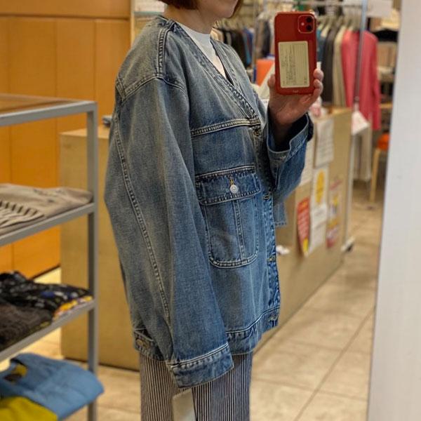 Cafune（カフネ） cafune Vネックオーバーサイズデニムシャツ Gジャン