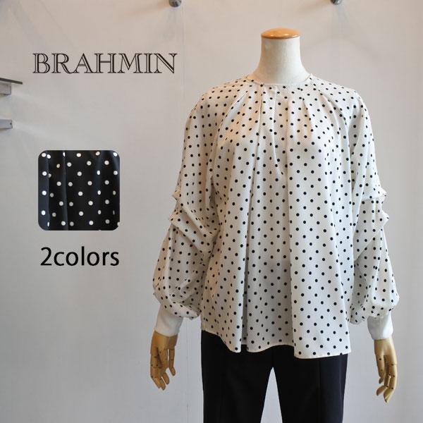Brahmin（ブラーミン） デシンドットブラウス 水玉 袖コンシャス 袖 