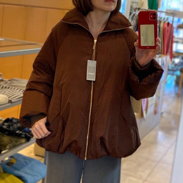 値下げ早い者勝ち　美品　BRAHMIN ファーダウン切り替えコート　Mサイズ38 シボタッチAラインダウンジャケット – FACE SANS FARD