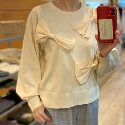 BEATRICE 50％OFF SALE ベアトリス リボンニットプルオーバー