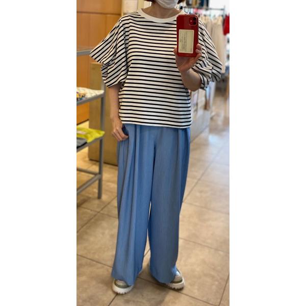 C＋ 20％OFF SALE C+ シープラス ドレープスリーブトップス 5分袖 