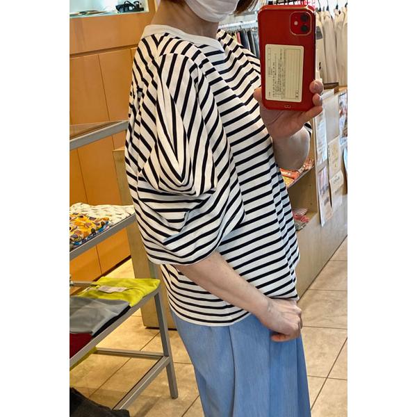 C＋ 20％OFF SALE C+ シープラス ドレープスリーブトップス 5分袖 