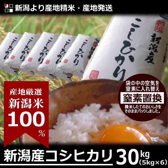 コシヒカリ 新米入荷【まとめ買い割引】コシヒカリ 30kg 新潟産 新潟米