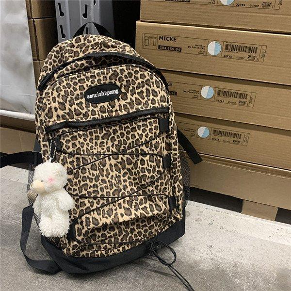 ヒョウ柄リボン付き リュック Amazon.co.jp: [MIRFJVYZ] レオパード柄 豹柄 ヒョウ柄 パープル