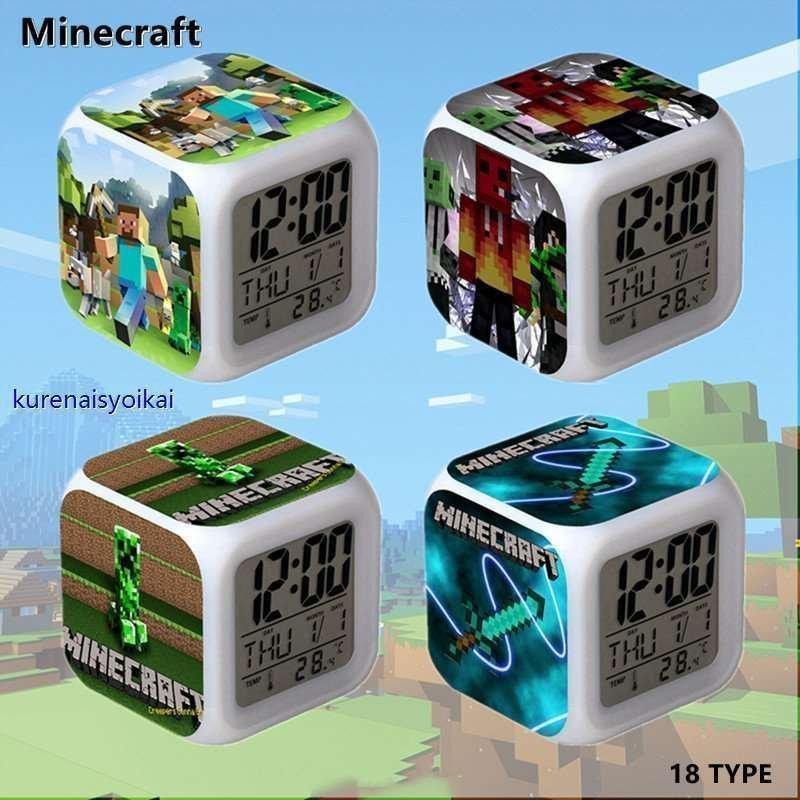 Minecraft クリーパー TNT Steve 目覚ましライト 大音量 デジタル