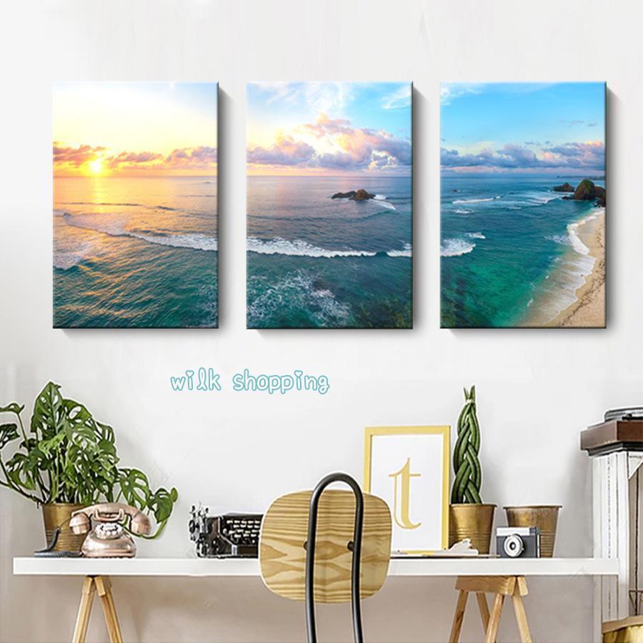 3枚セット 絵画 海 インテリア ファブリック 絵30×40cm壁掛け 3枚セット 絵画 海 インテリア ファブリック 絵30×40cm壁掛け