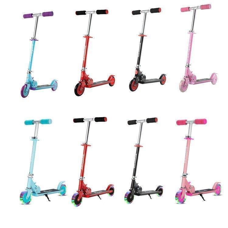 キックスクーター 子供用 キックボード LED 光るホイール 高さ3段調節