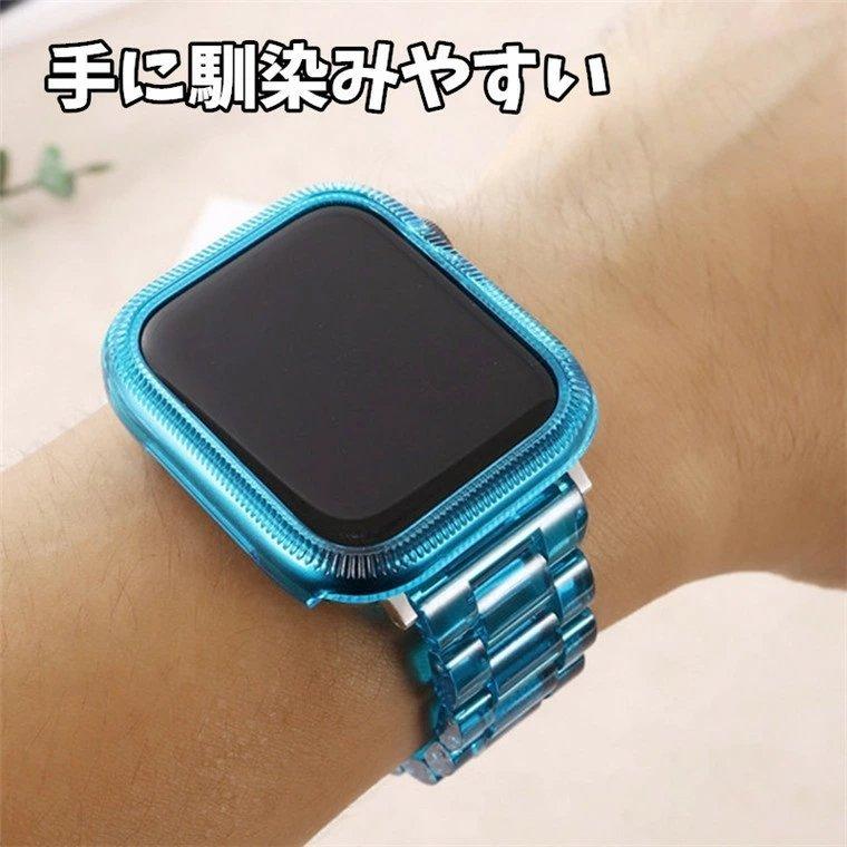 一部予約販売 Apple Watch 上質 一体型 スタイリッシュ ベルト 個性 交換バンド Se 4 5 6 Series Watch Apple かっこいい 透明 カバー 44mm 42mm 40mm 38mm クリア バンド スマートウォッチアクセサリー カラー クリア Straightuplondon Com
