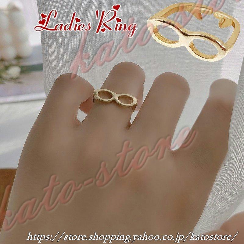 指輪 リング メガネモチーフ レディース アクセサリー 眼鏡モチーフ かわいい ユニーク おもしろい 個性的 カジュアル ファッションリング 女性 婦 Mzcf44 カトウストア 通販 Yahoo ショッピング
