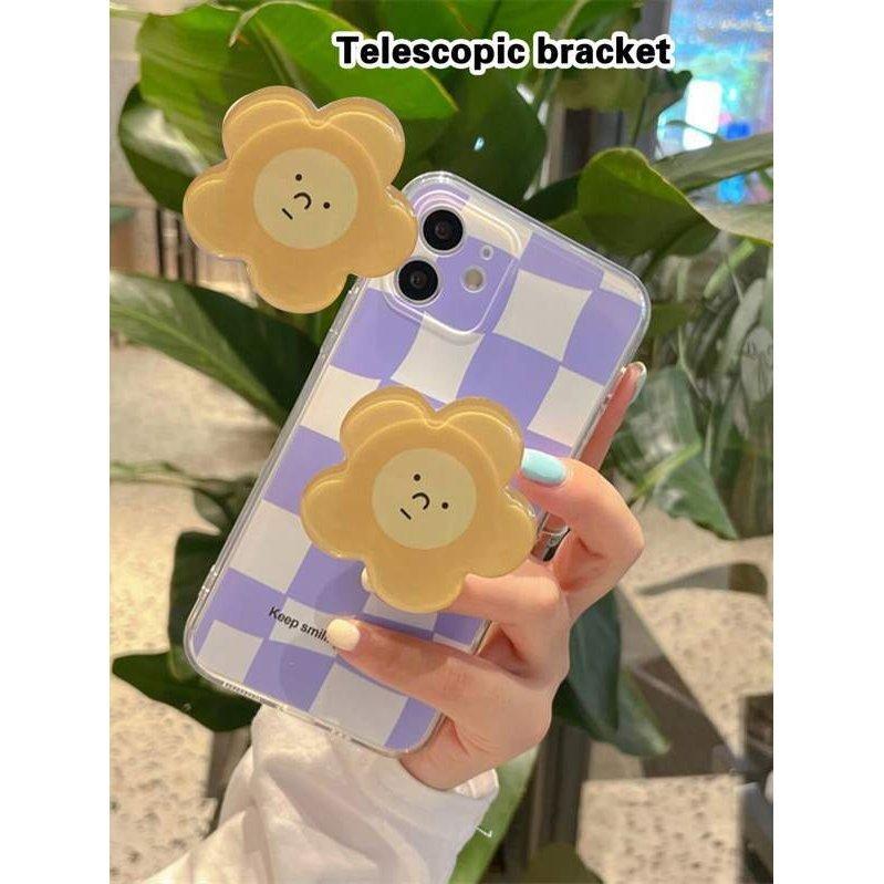 携帯アクセサリー スマホケース チェック柄 スマホケース 花スタンドアウト携帯グリップ付き Iphone Huawei Galaxy Sjk72a075 カトウストア 通販 Yahoo ショッピング
