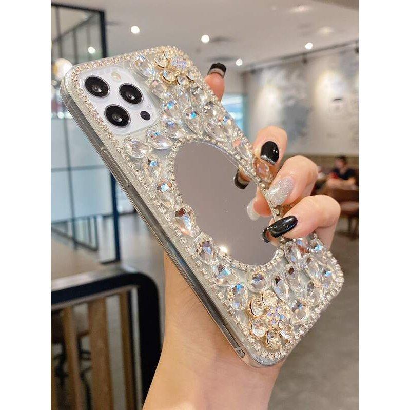 携帯アクセサリー スマホケース ラインストーン装飾ミラー電話ケース Iphone Huawei Galaxy Sjk7387d919 カトウストア 通販 Yahoo ショッピング