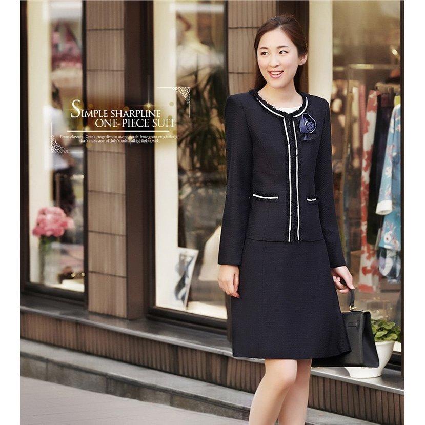 ワンピーススーツ ビジネススーツ 結婚式スーツ 入学式スーツ 入園式スーツ 卒業式スーツ ツイードスーツ S1911