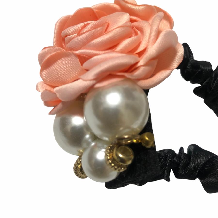 ヘアゴム 髪飾り バラ 薔薇 レディース ヘアアクセサリー シュシュ