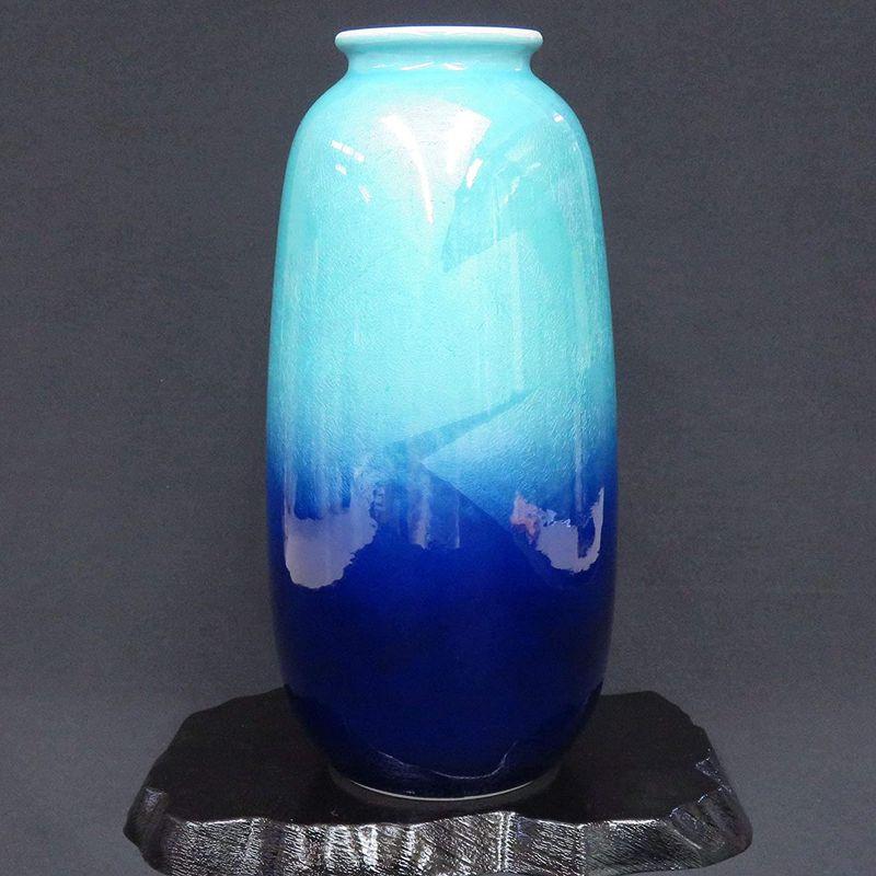 九谷焼 8号 花瓶 銀彩(花台付) 陶器 インテリア 日本製 ブランド 伝統