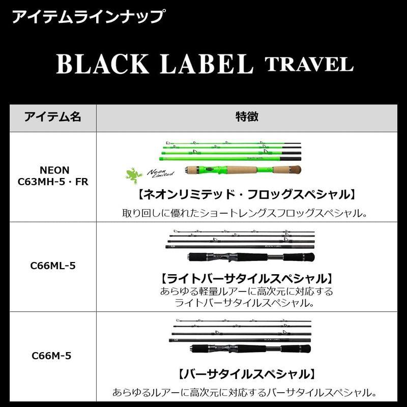 ダイワ(DAIWA) バスロッド ブラックレーベル トラベル C70M-5 DAIWA バスロッド ブラックレーベル トラベル C70M