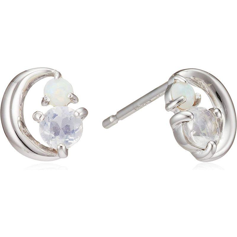 WISPウィスプ K10ホワイトゴールドピアス ブルームーンストーン