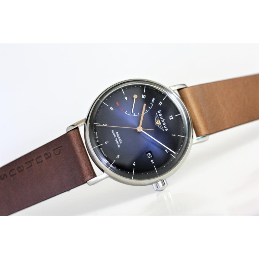 J バウハウスレザー 3 bauhaus バウハウス パワーリザーブ搭載 自動巻き腕時計 バウハウス