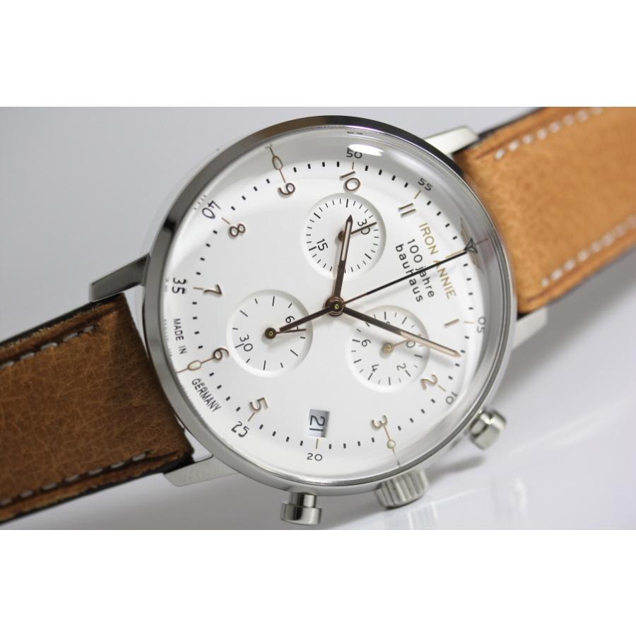 流通限定のドイツ製IRON ANNIEアイアン・アニー Bauhausバウハウス 100周年記念クォーツ・クロノグラフ腕時計(WH) アニー ANNIE アイアン