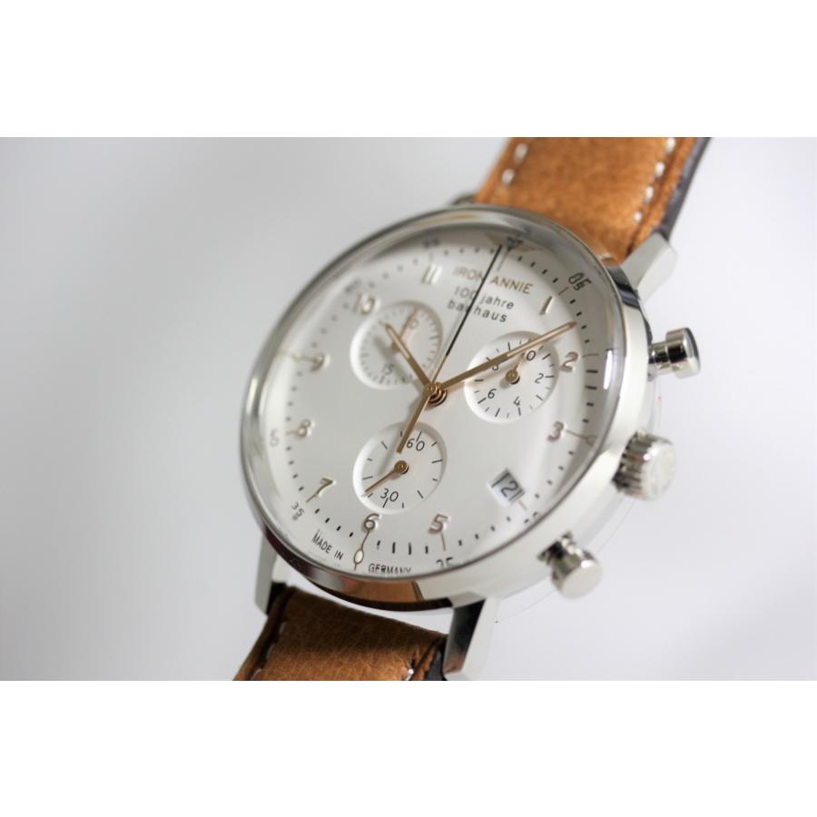 流通限定のドイツ製IRON ANNIEアイアン・アニー Bauhausバウハウス 100周年記念クォーツ・クロノグラフ腕時計(WH) アニー ANNIE アイアン