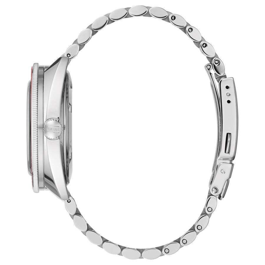ケース直径41ミリの復刻BULOVA【ブローバ】Oceanographer【オ−シャノグラファー】Devil Diver【デビルダイバー】200ｍ防水の自動巻き腕時計(BLK)の画像