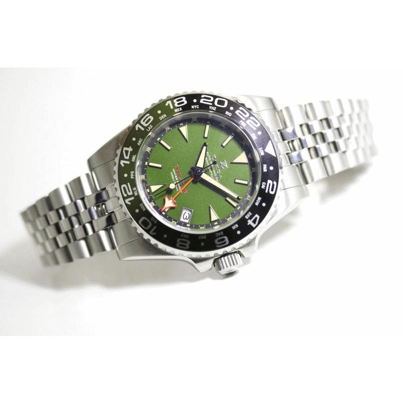 ZEEDA ジーダ DUAL-ZONE デュアルゾーン 40mm GMT搭載 自動巻き腕時計