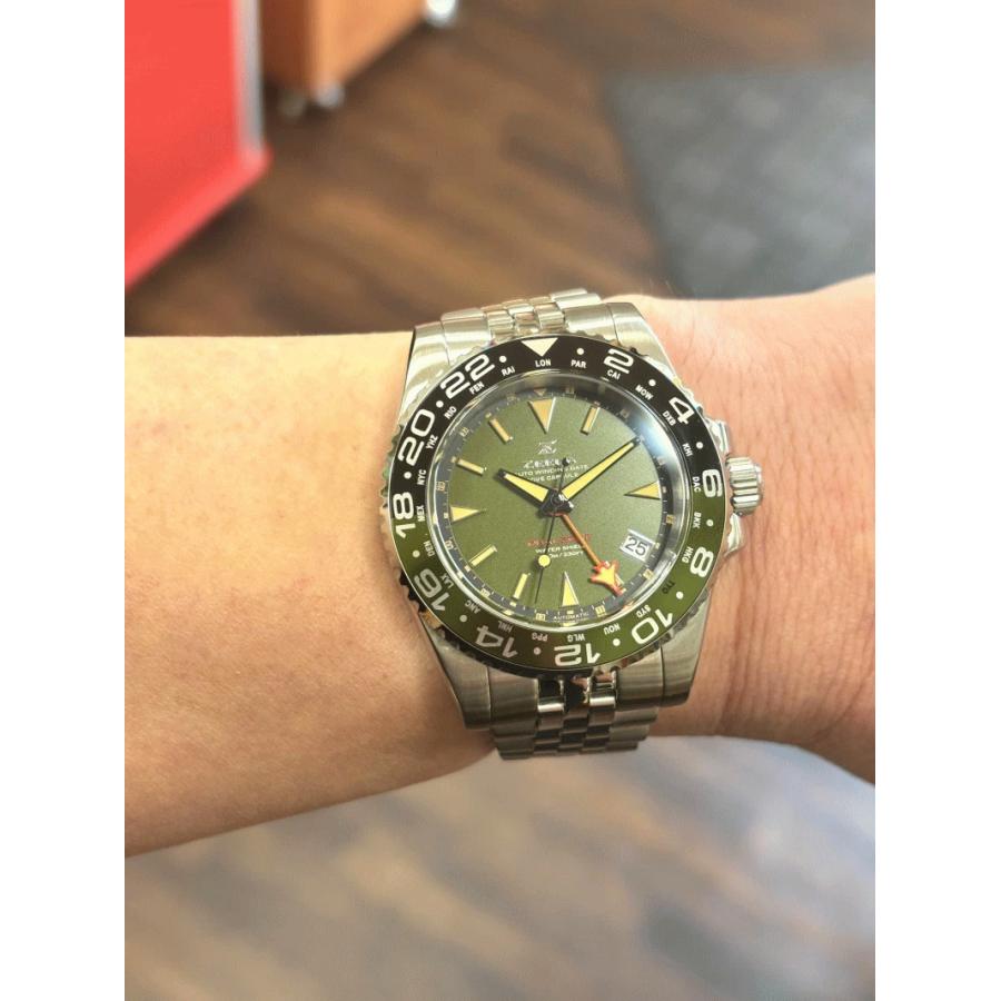 ZEEDA ジーダ DUAL-ZONE デュアルゾーン 40mm GMT搭載 自動巻き腕時計