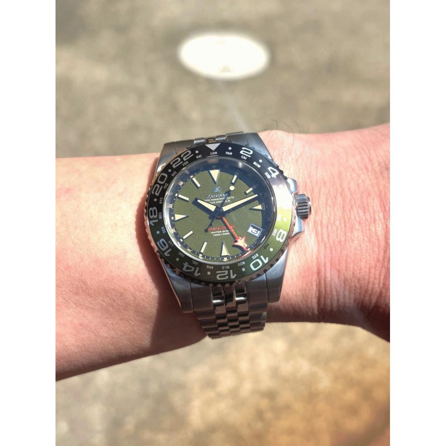 ZEEDA ジーダ DUAL-ZONE デュアルゾーン 40mm GMT搭載 自動巻き腕時計