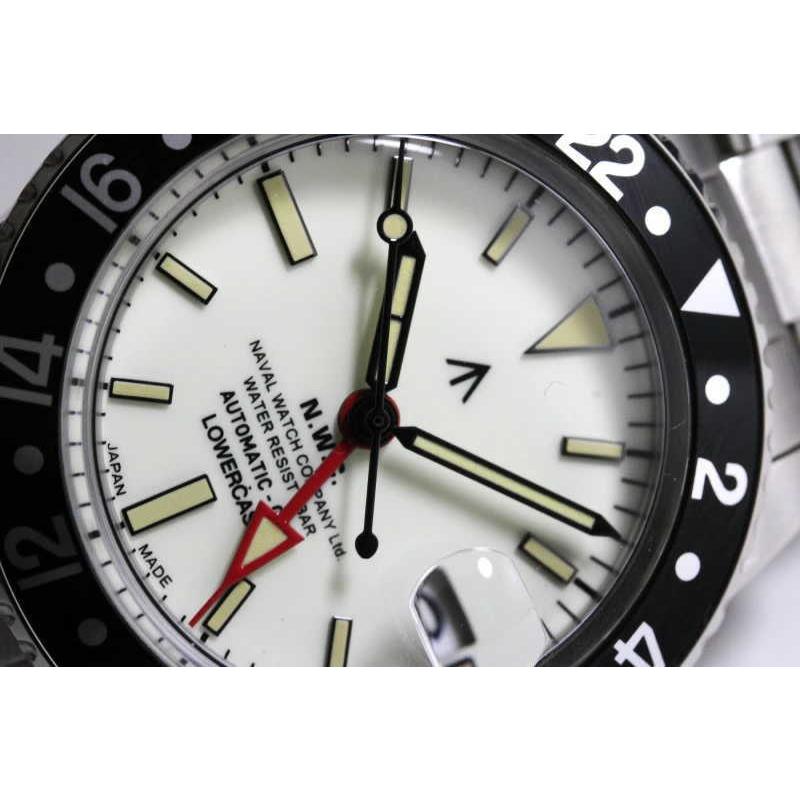N.W.C NABAL WATCH COMPANY ナバル・ウォッチ・カンパニー × LOWERCASE ロウアケース GMT搭載自動巻き腕時計 （WHT)の画像